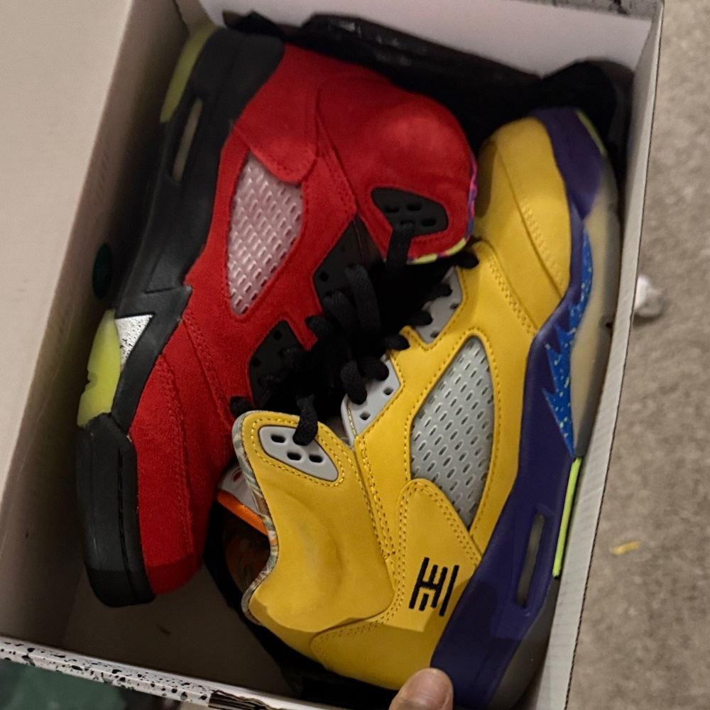 Jordan Black Shoe Box Stack with Red Jumpman